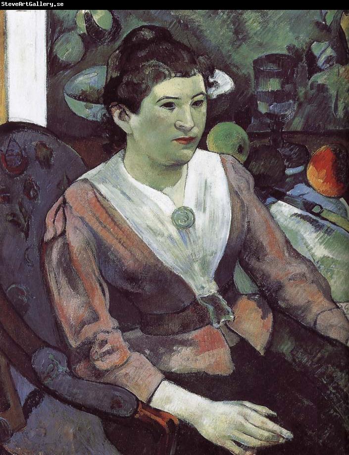 Paul Gauguin Cezanne s still life paintings in the background of portraits of women